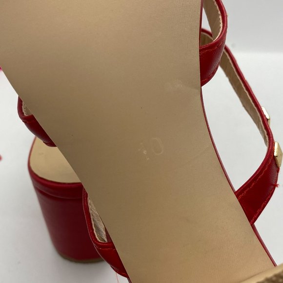 XYD Open Toe High Chunky Heel Slide Mule Sandals - Picture 7 of 7